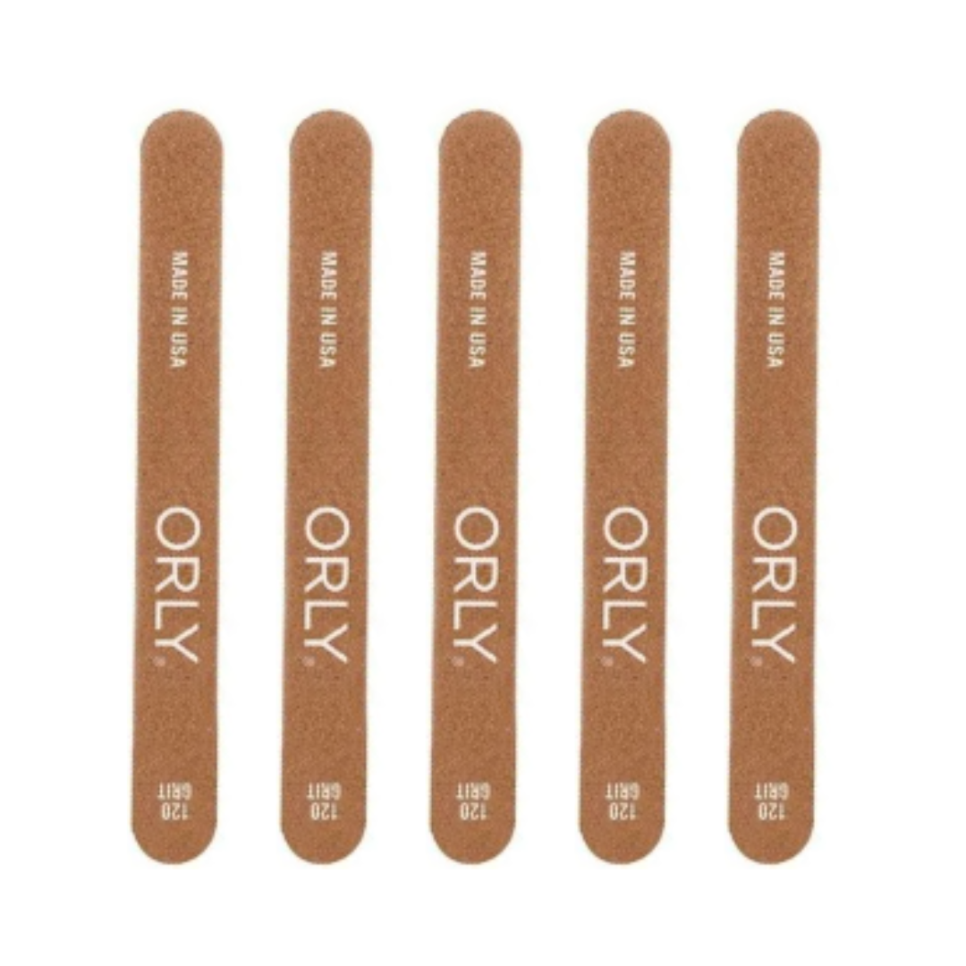 ORLY – Double Sided Nail File Thin Brown – 120 GRIT- 5pcs