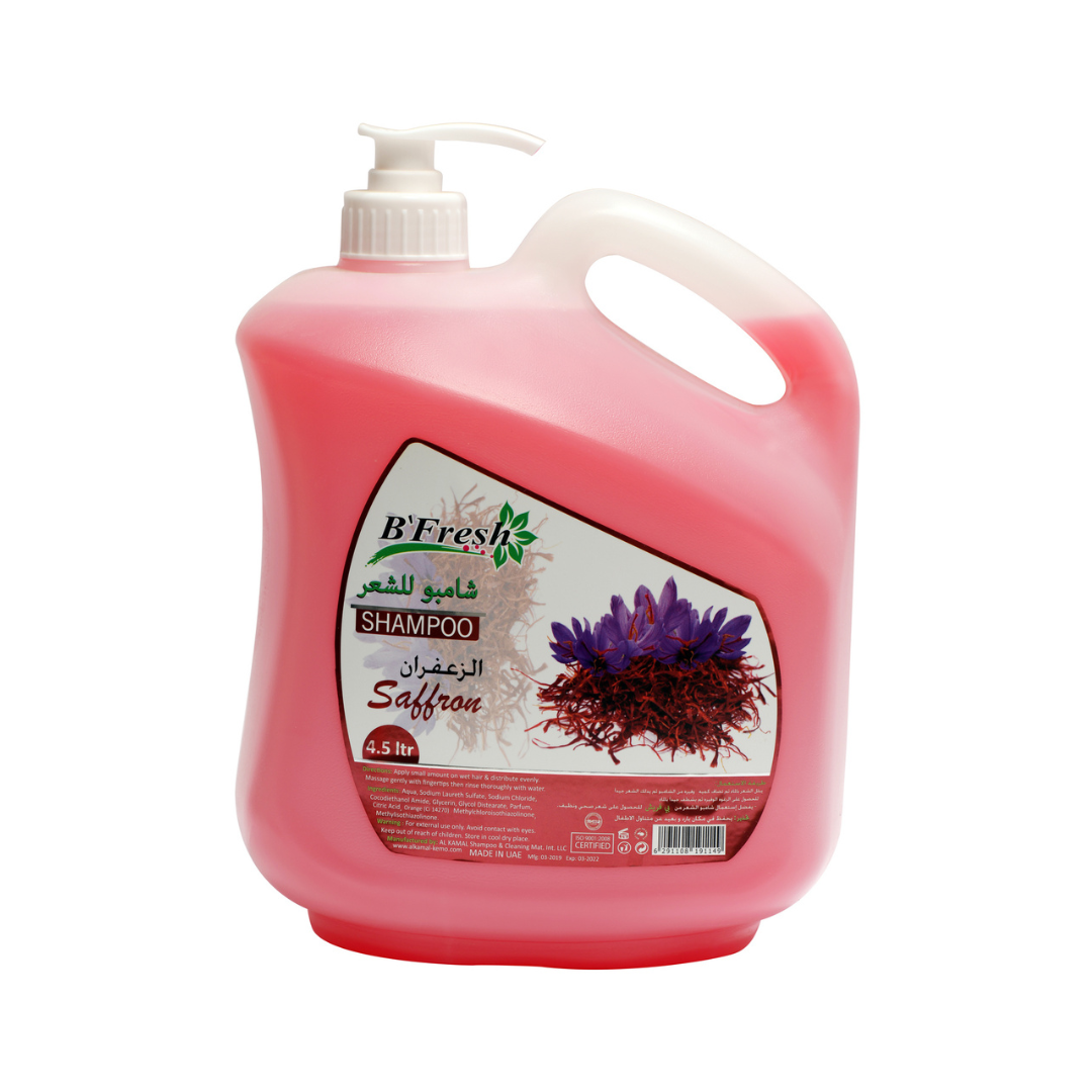 B`FRESH – Shampoo Gallon  – SAFFRAN –  4.5L