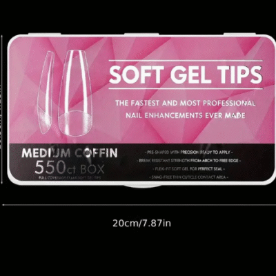 SOFT GEL - Nail Extension - Coffin Shaped - 550PCS