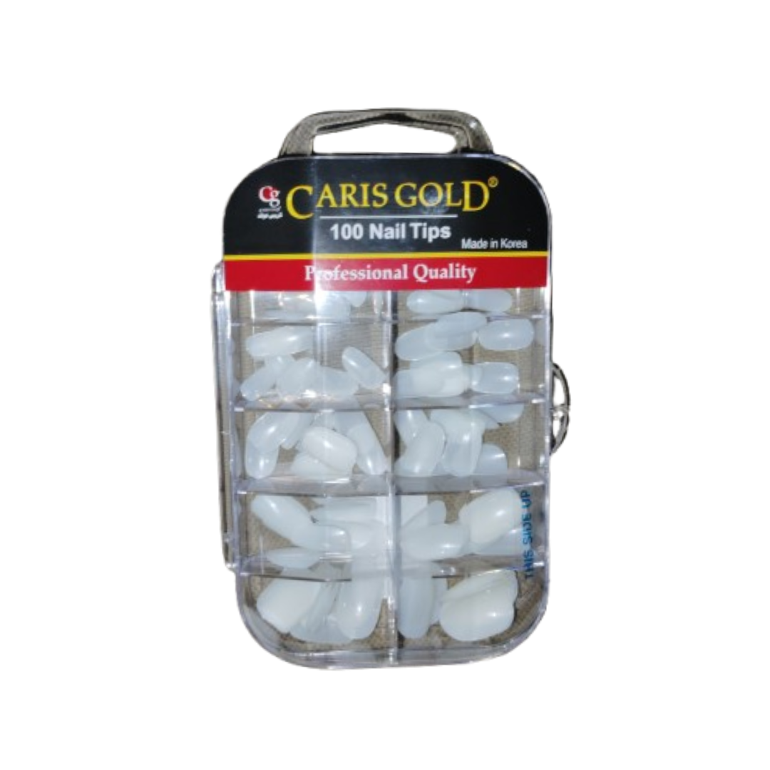 CARIS GOLD- Normal Nail Extension – Natural White – Square Shaped – 100PCS