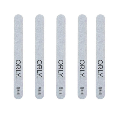 ORLY - Pro Zebra Double Sided Nail File Thick White - 100/180 GRID- 5pcs
