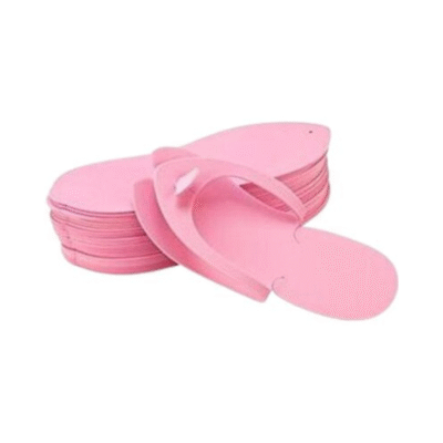 Disposable Pedicure Slippers For Salon - Pink - Pairs12 - 1 Packet