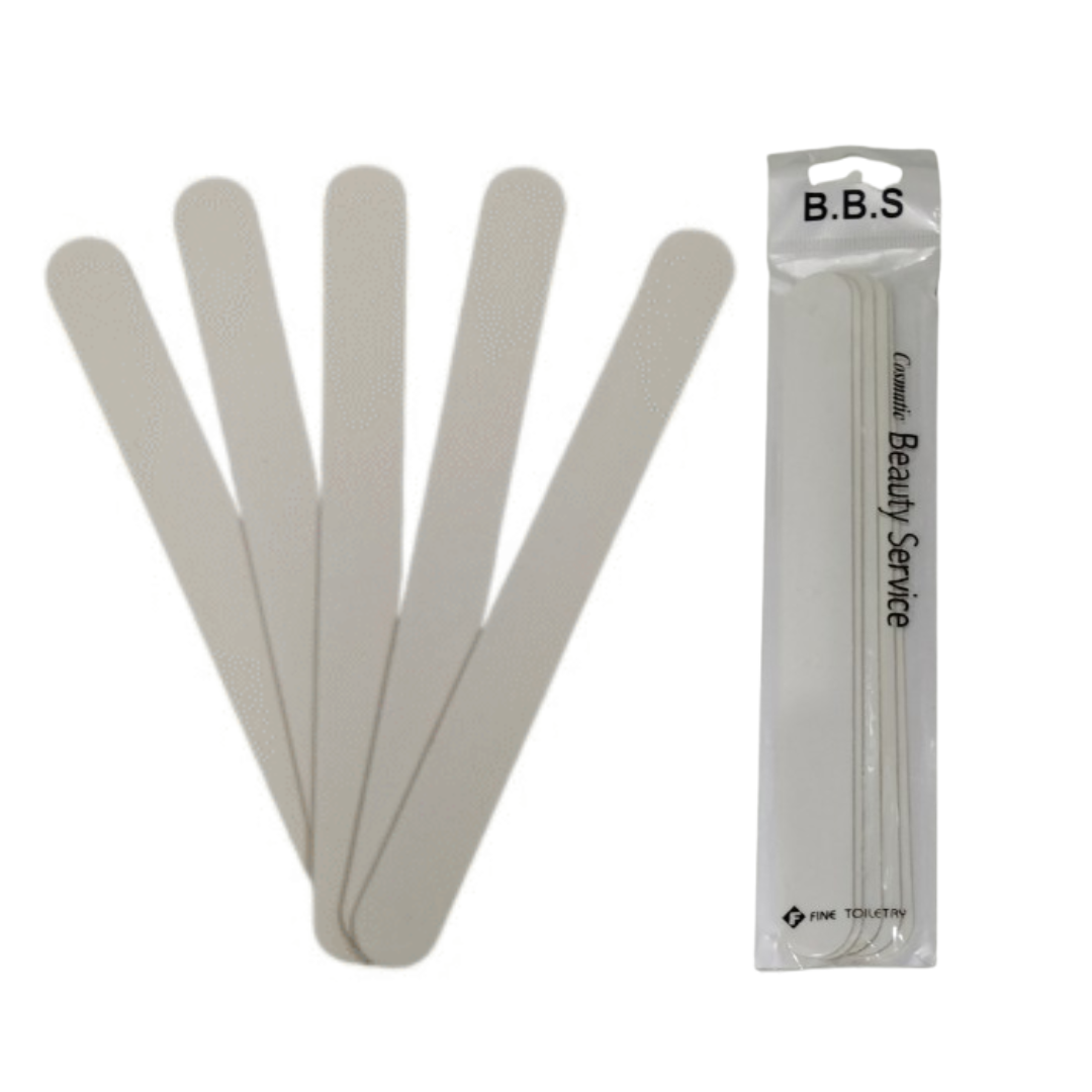 BBS – Double Sided Nail File Thin White – 5pcs