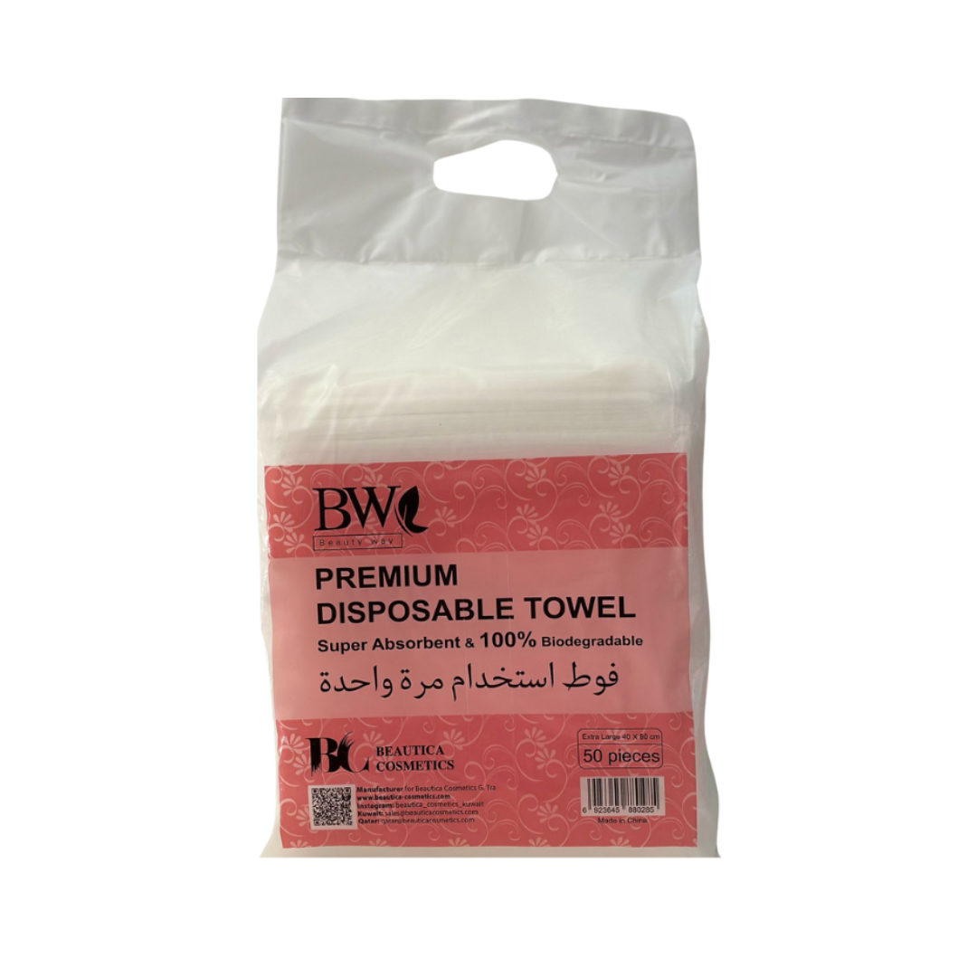 BW – Premium Disposable Towels  Mani&Pedi & Hair – Each Piece in Packet – 40 x 80CM – 50Pes