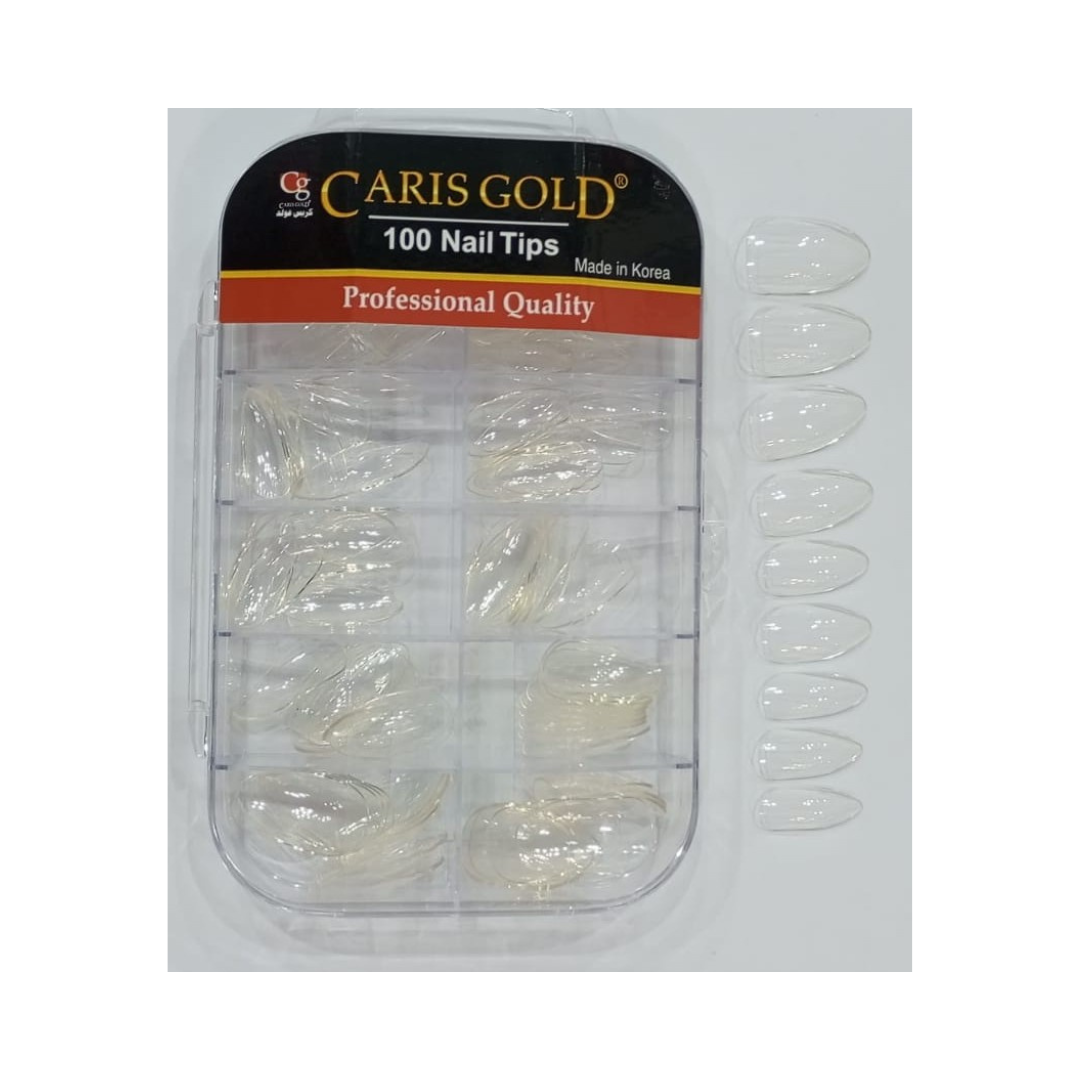 CARIS GOLD- Normal Nail Extension – Transparent   – Square Shaped – 100PCS