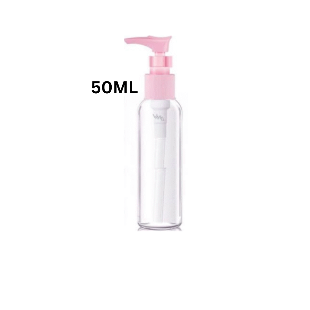 Pump Bottle Plastic Transparent Refillable Manicure & Pedicure – 50ML
