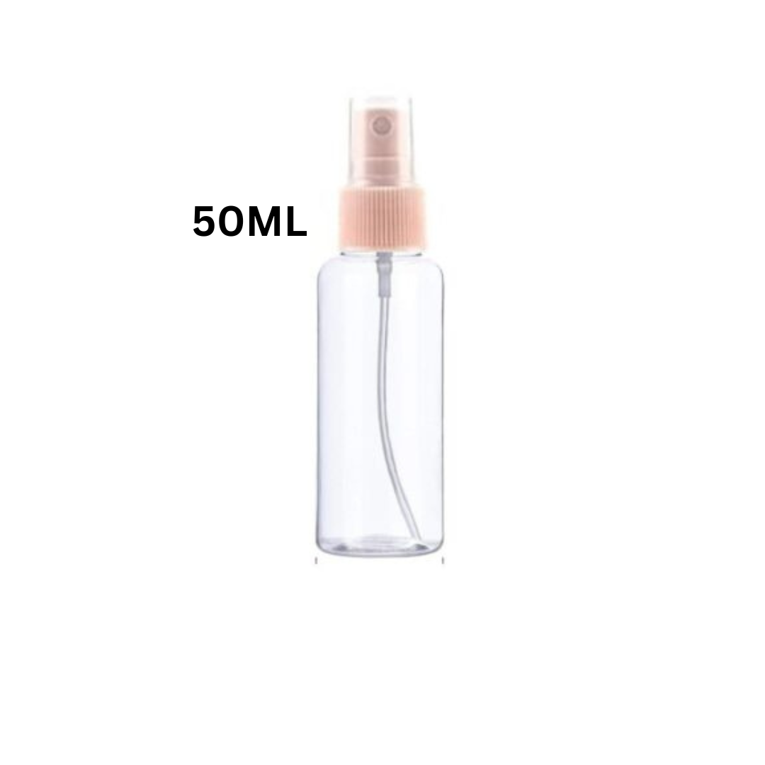 Spray Bottle Plastic Transparent Refillable Manicure & Pedicure – 50MLml