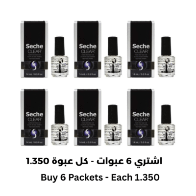 SECHE VITE - Base Coat Clear Dry Fast Nail Polish - 5 oz. - 14ML - 6 Pcs