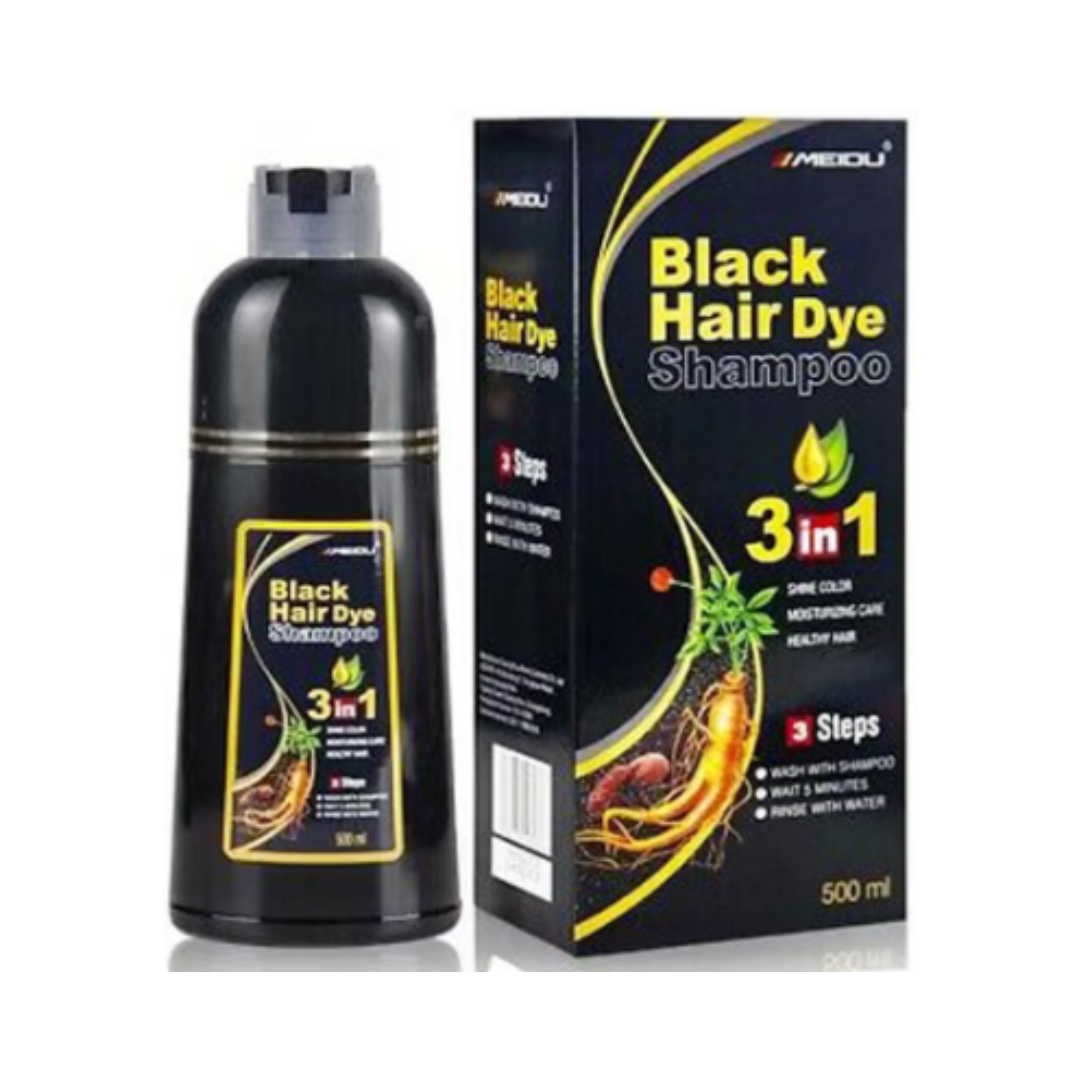 MEIDU –  Hair Dye Shampoo 3 in 1 Black – 500ML