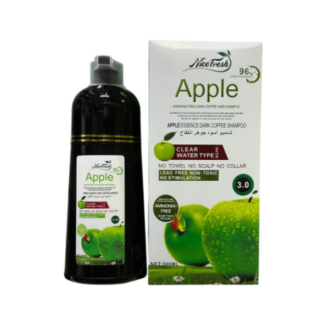 NICE FRSH – Apple Hair Color Shampoo Long Lasting – DARK COFEE 3.0 – 500ml