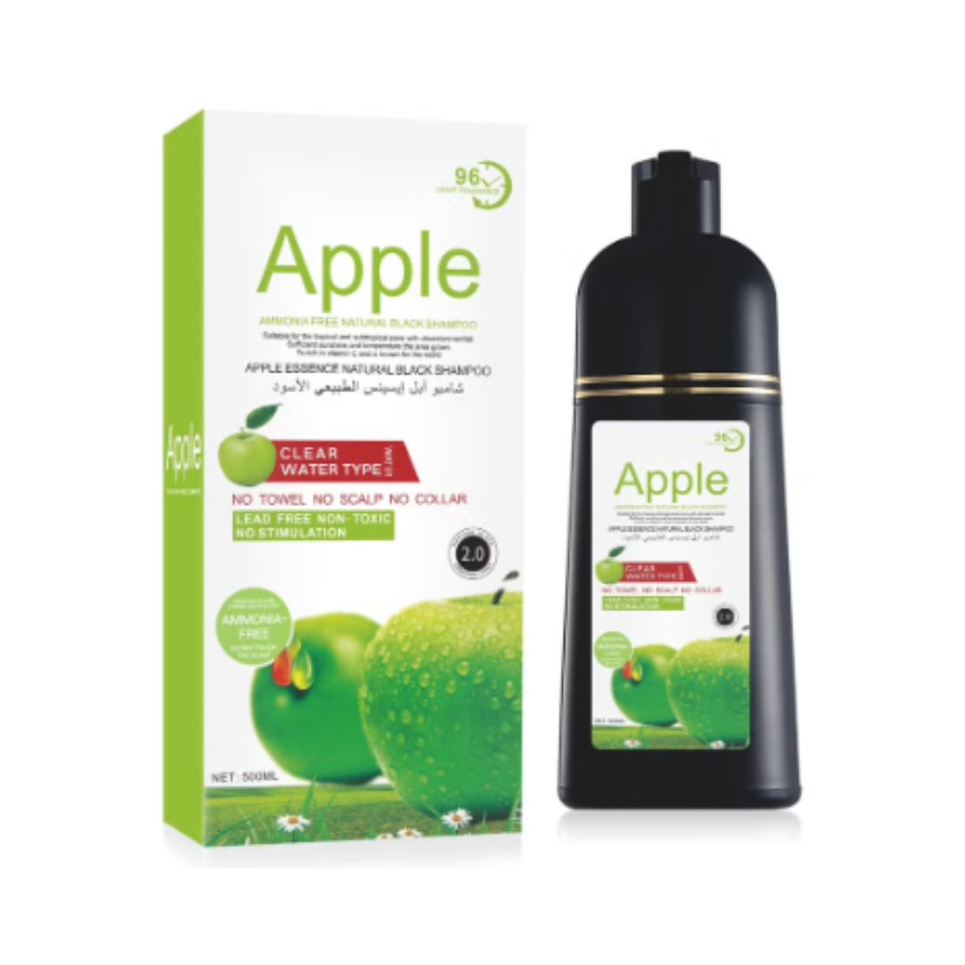 NICE FRSH – Apple Hair Color Shampoo Long Lasting – NATURAL BLACK –  2.0 – 500ml