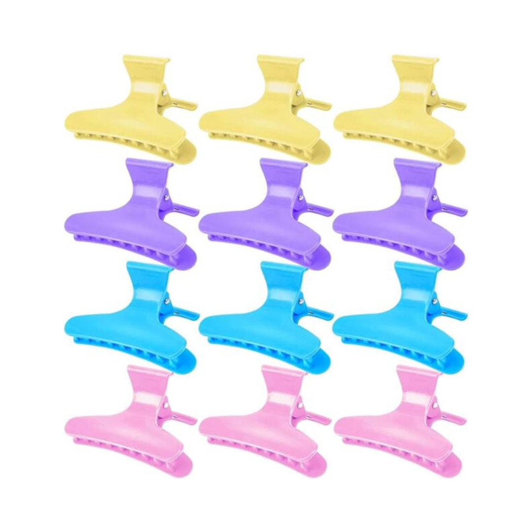 Butterfly Hair Clips Hair Claw Clamps Set for Hair Salon MIX Color -12pes