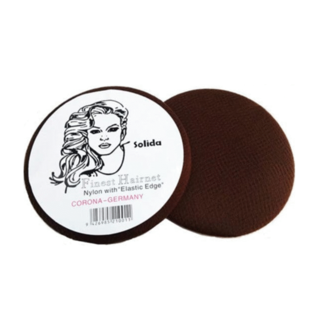 SOLIDA – Finest Hair Net – BROWN – 144Pcs  – 24 inches – 1734