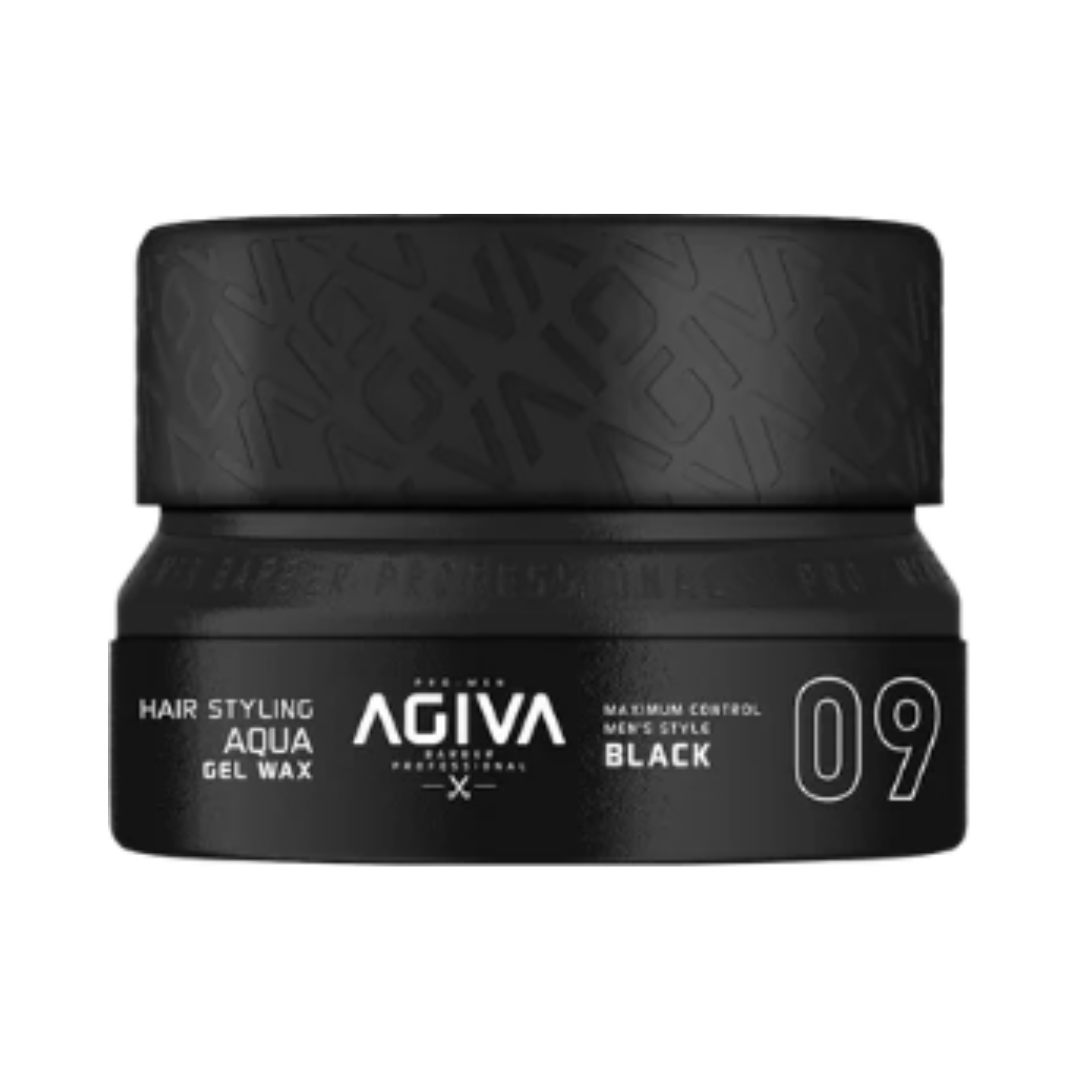 AGIVA - Hair Styling Aqua Wax Gel Wax - Black 09 - 155ML - Turkiye
