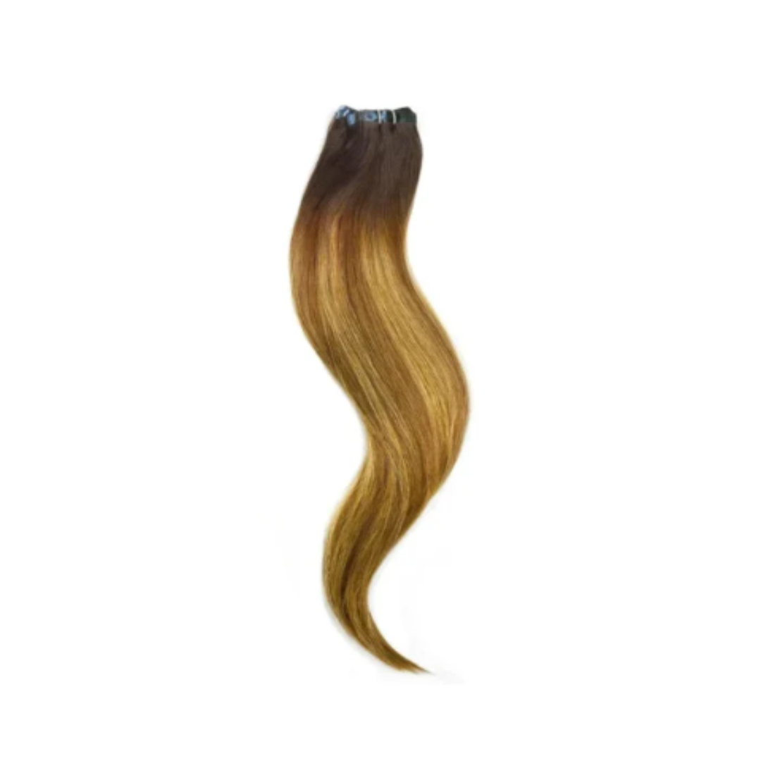 LORVINE –  Hair Extension Human Hair 100% – Chestnut Ombre  –  Tape 22in – 0016