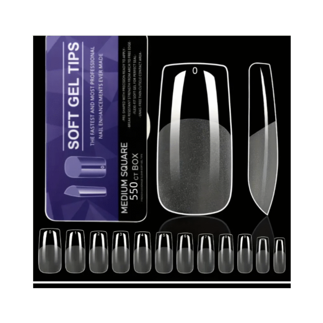 SOFT GEL – Nail Extension – Square Shaped – 550PCS