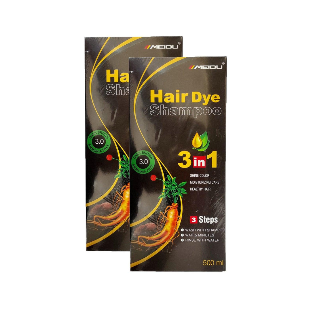 MEIDU –  Hair Dye Shampoo 3 in 1 3.0 Dark Brown – 500ML