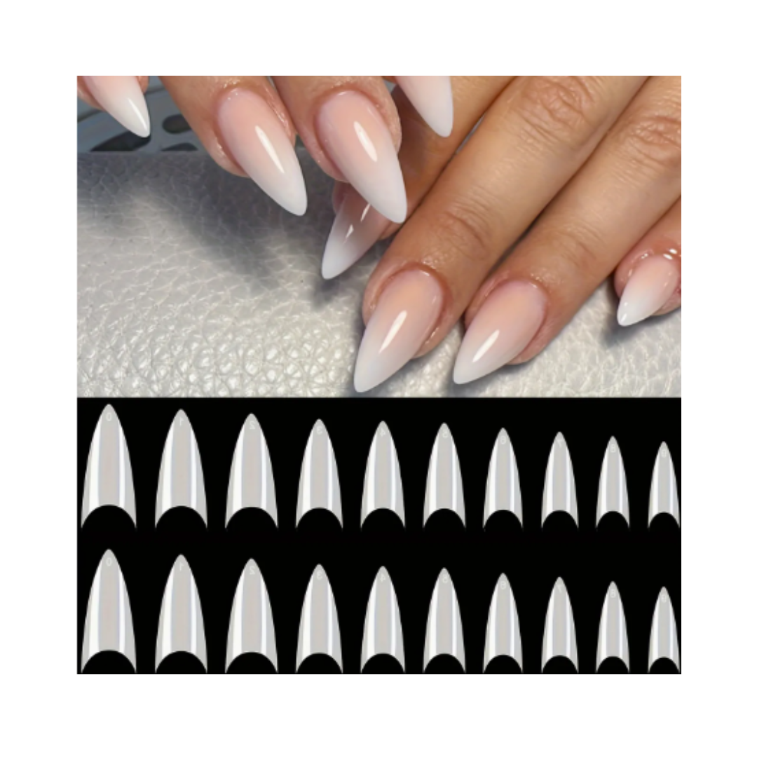 ACRYLIC- Nail Extension Straight  – Almond Shaped – 600PCS