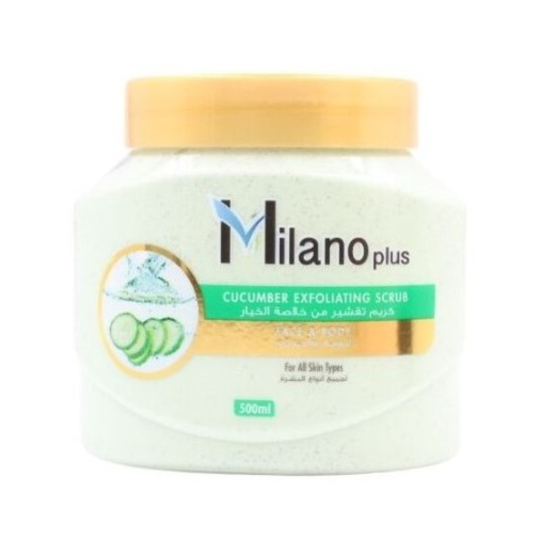 MILANO PLUS – Cucumber Exfoliating Scrub Face And Body – 500Ml