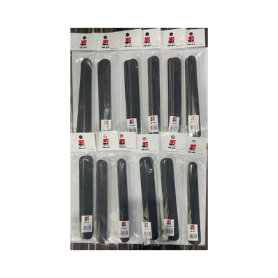 CARIS GOLD - Nail Files Emery Boards Thin - BLACK 5pcs  - 12 Packets