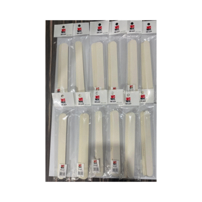 CARIS GOLD - Nail Files Emery Boards Thin - WHITE 5pcs - 12 Packets