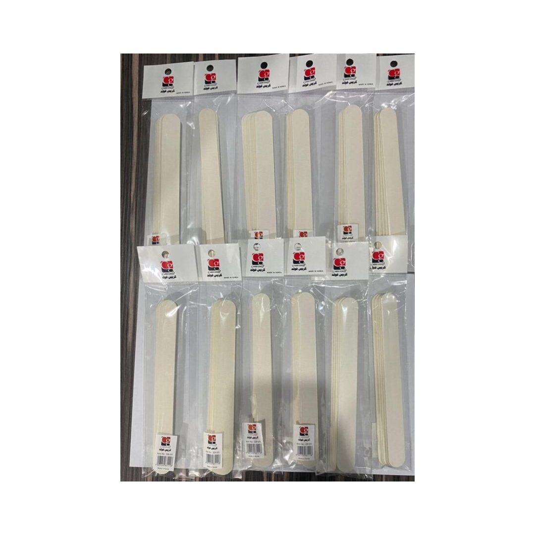 CARIS GOLD – Nail Files Emery Boards Thin – WHITE 5pcs  – 12 Packets