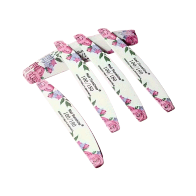Double Sided Nail File Thick White - 100/180 GRID- 12pcs