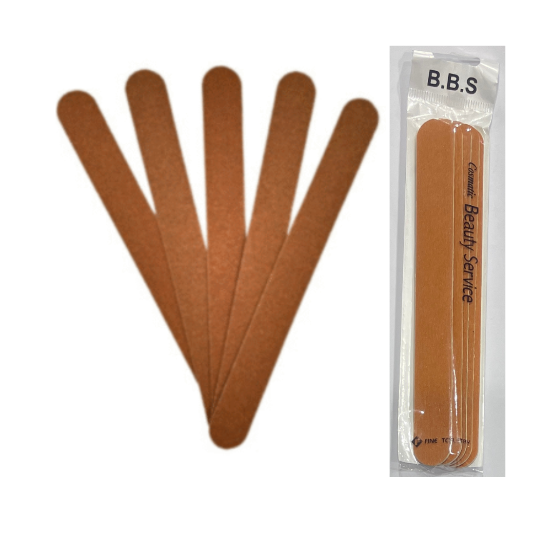 BBS – Double Sided Nail File Thin Brown – 5pcs