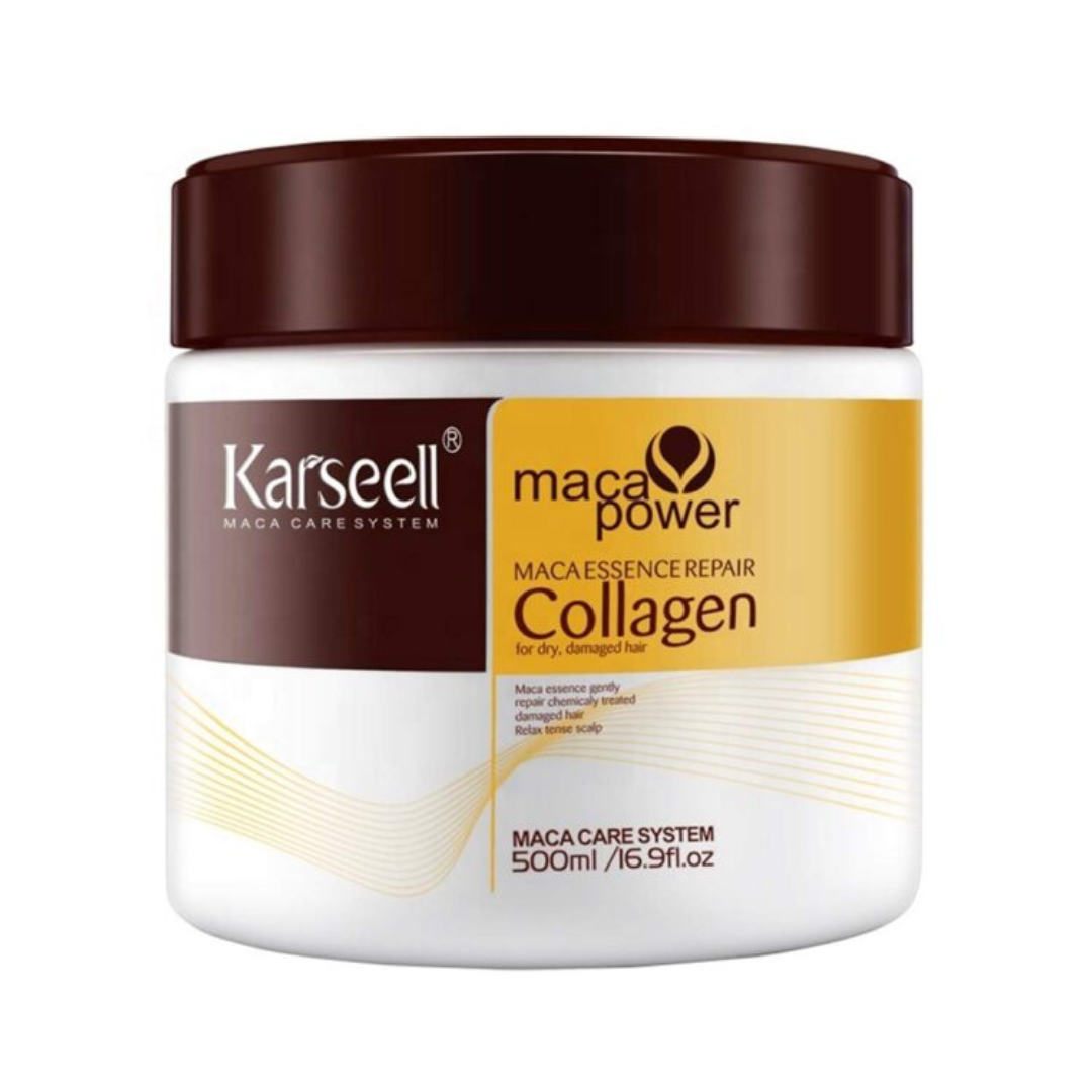 KARSEEL – Collagen Hair Treatment – Deep Repair Conditioning Mask for Dry Damaged Hair, All Hair Types – 16.90 oz 500ml