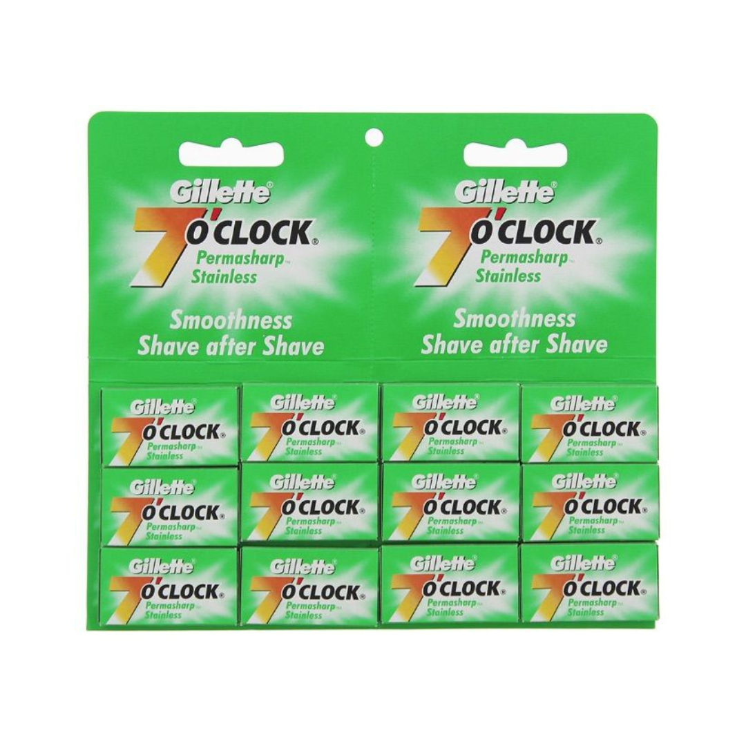 7 O’Clock – Gillette Permasharp Stainless double edge razor blades
