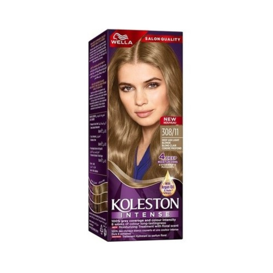 WELLA KOLESTON – Intense Hair Color – DEEP ASH LIGHT BLONDE – 308/11 – 110ML