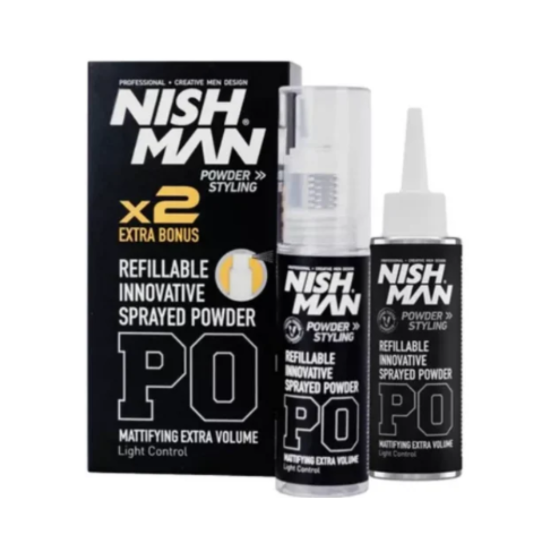 NISHMAN – P0 x2 Refillable Spray Styling Powder