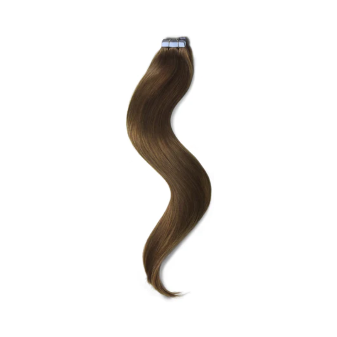 LORVINE – Hair Extension Human Hair 100% – Chocolate Brown – Tape 22in #4 T-0002