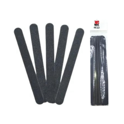 CARIS GOLD - Nail Files Emery Boards Thin - BLACK 5pcs