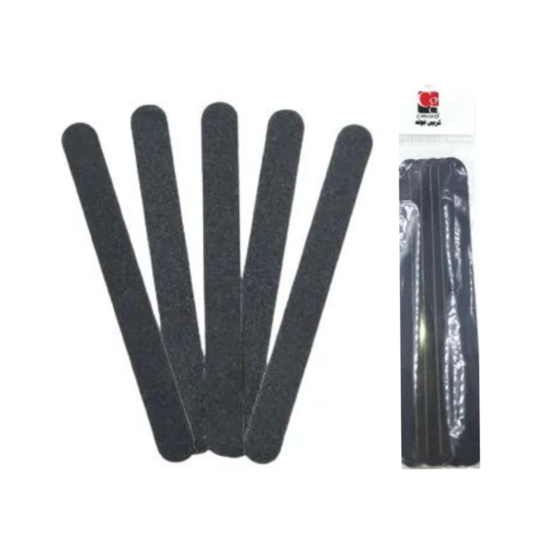 CARIS GOLD – Nail Files Emery Boards Thin – BLACK 5pcs