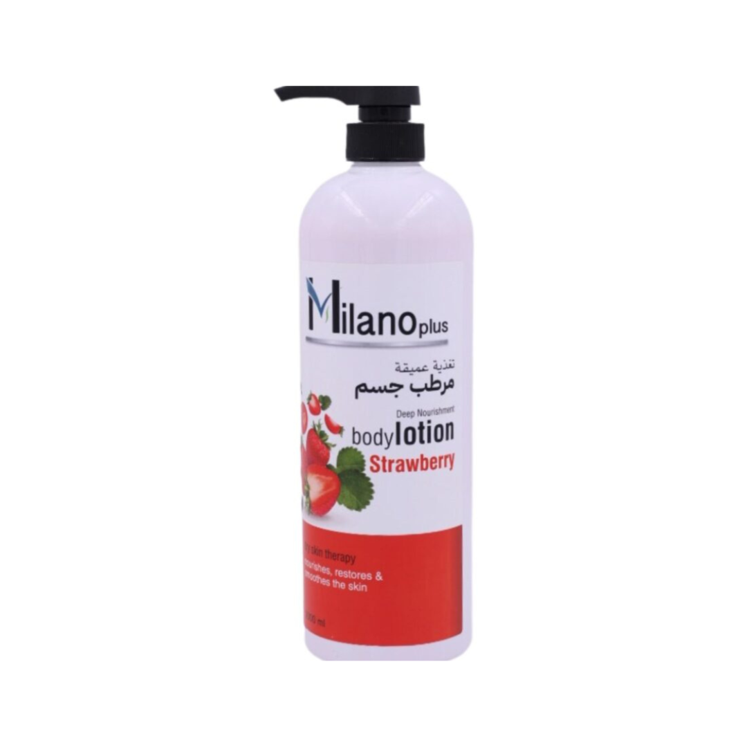 MILANO PLUS – Deep Nourishment Strawberry Body Lotion – 1000Ml