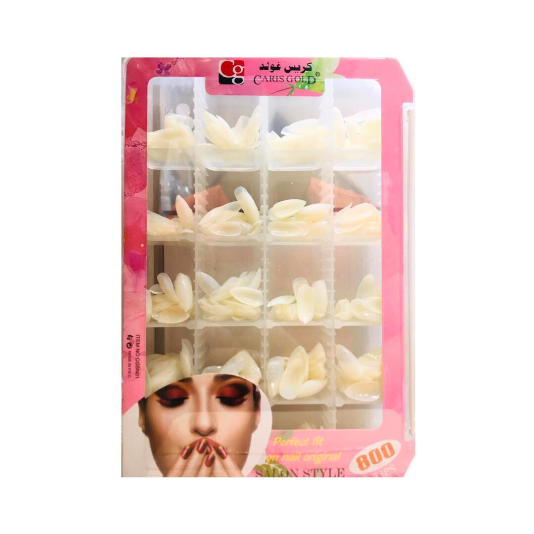 CARIS GOLD – Normal Nail Extension Clear – Coffin – #34 – 800pcs