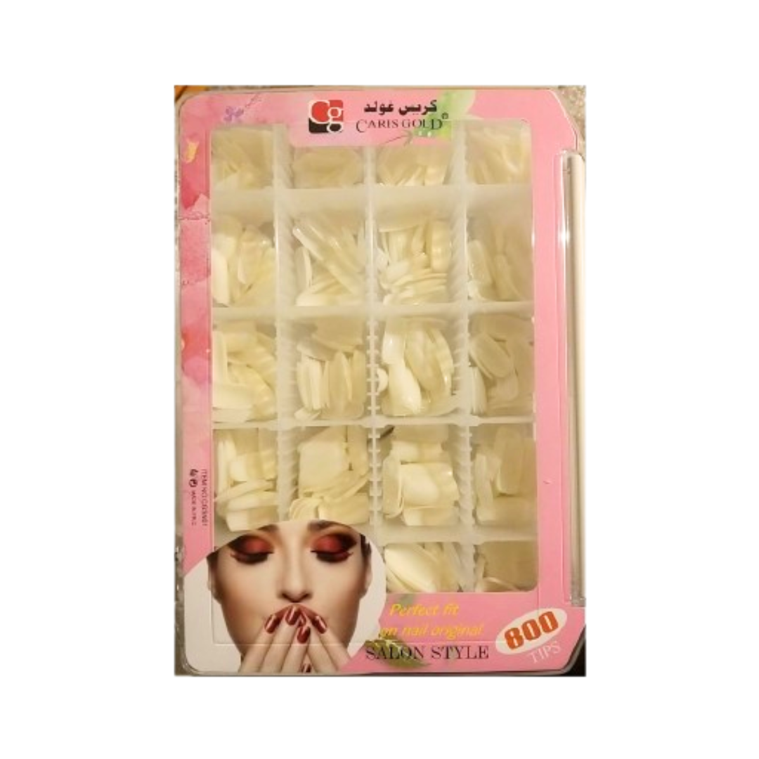 CARIS GOLD – Normal Nail Extension Clear – Square – #17 – 800pcs