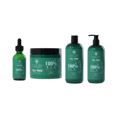 STYLE TREE - 100% Natural Organic RichTea Tree SHAMPOO, CONDITIONER, Hair MASK and SYRUM oil set