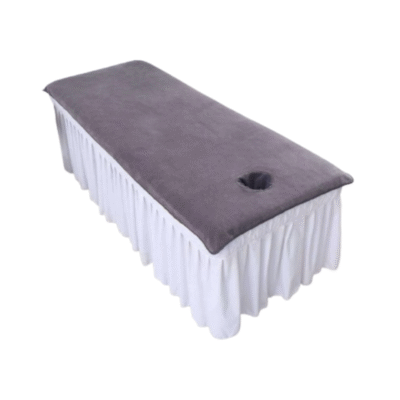 Massage Bed Cover Towel with Face Hole - BLACK - 190x80CM