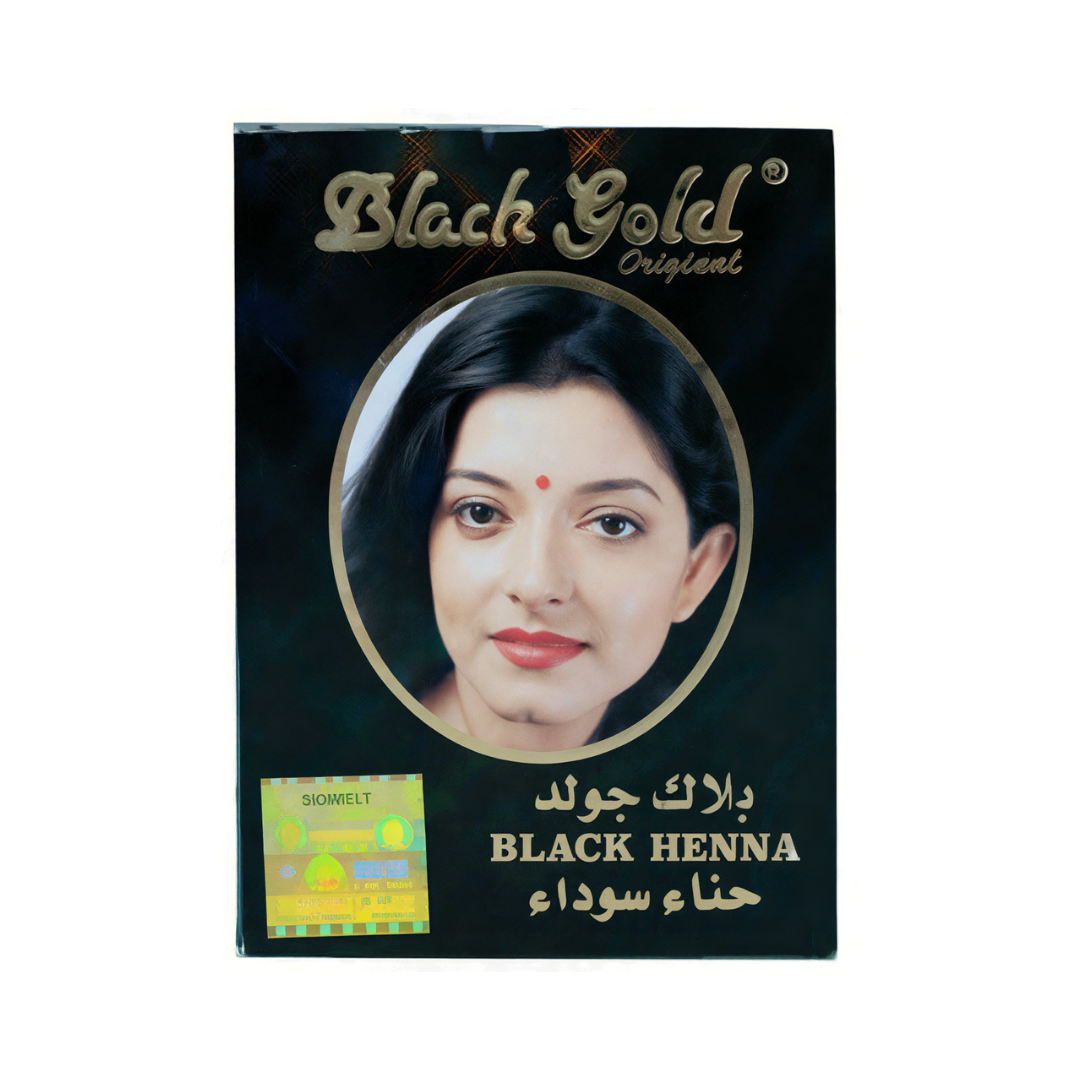 BLACK GOLD – Henna black Hair Colour Pack of 6 Pouches – 10G