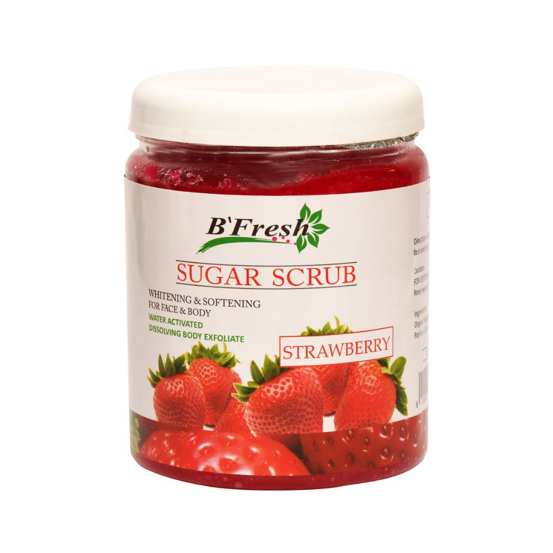 B’FRESH – Sugar Scrub Whitening & Softening Face & Body STRAWBERRY – 1.2KG