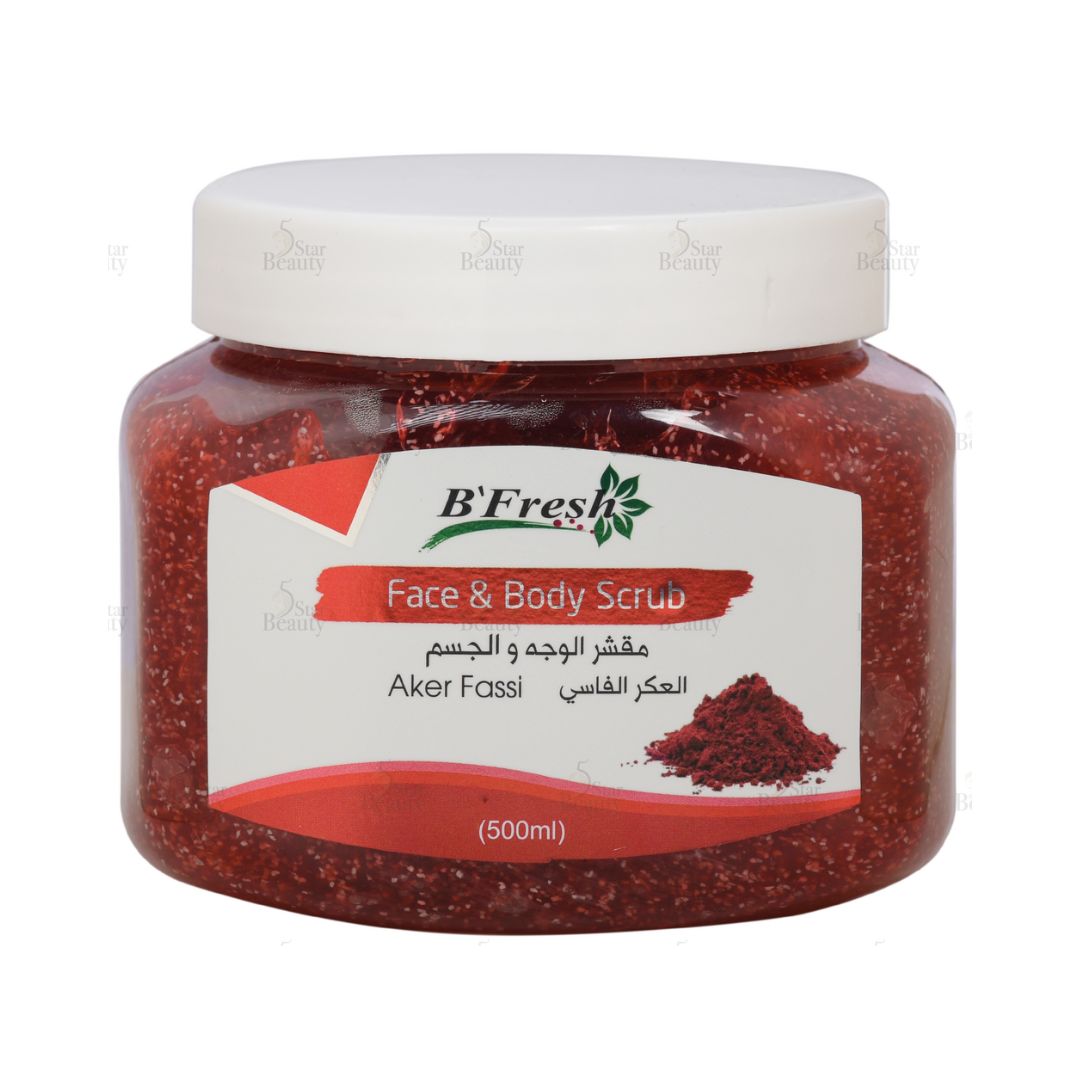 B’FRESH – AKER FASSI GEL SCRUB FOR FACE&BODY – 500ML