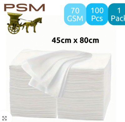 PSM - Disposable Towels Extra Large - Each in Packet - 45x80cm 100PCS