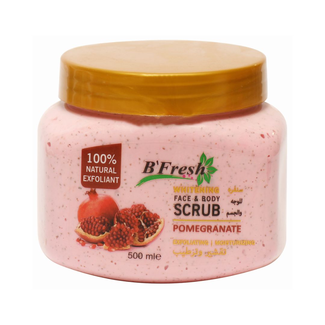 B’FRESH – Whitening Face & Body POMEGRANATE Scrub – 500ML