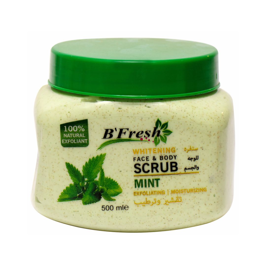 B’FRESH – Whitening Face & Body MINT Scrub – 500ML
