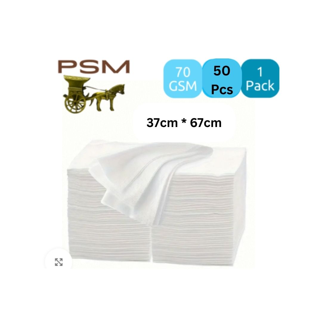 PSM – Disposable Towels Extra Large – Each in Packet – 37x67cm 50PCS